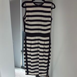 By Maylene Birger 34 NWT Beautiful  Elegant Black and White Striped Dress